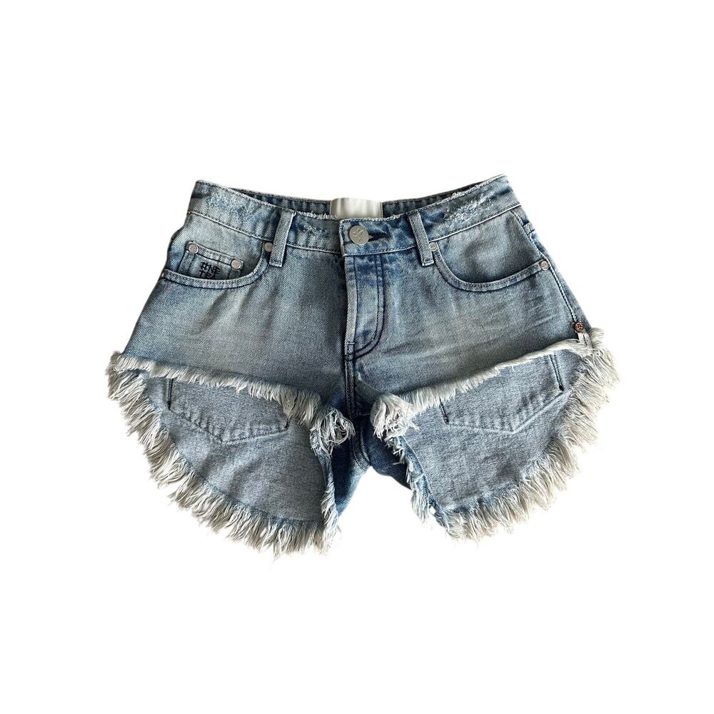 One Teaspoon Low Rise Cut off Jean Shorts Bonita Festival 22